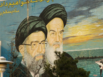 Mullahs - Ayatollah Khomeini and Ayatollah Ali Khameini.