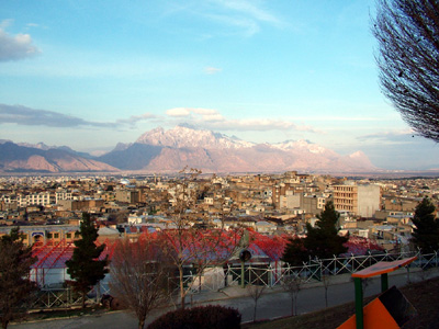 View of Kermanshah and mountains.