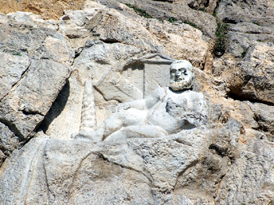 Rock Carving, Kermanshah, Iran.