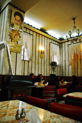 Women enjoying a meal, Tehran, Iran