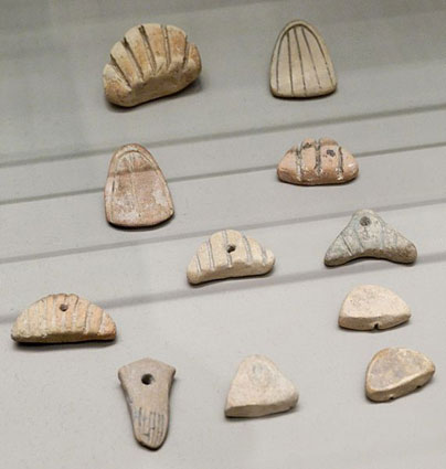 Clay accounting tokens excavated at Susa.