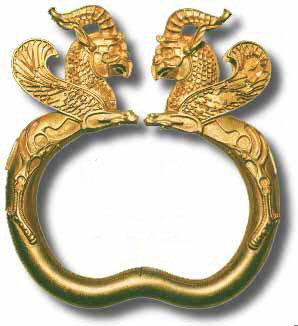 Ancient bracelet, part of the Oxus Treasure.