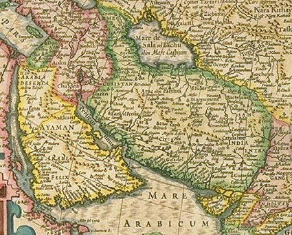 Map of the Safavid Empire in Persia.