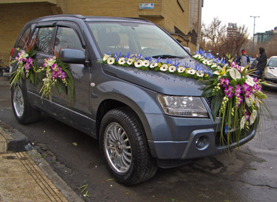 Persian Wedding Car, Tehran, Iran.
