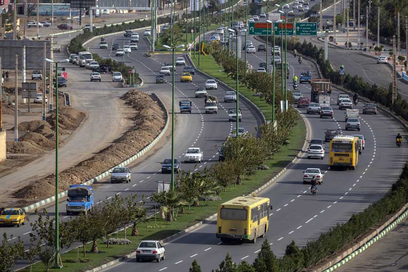 Driving in Iran.